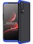 Realme 7 Kılıf Double Dip 360 Protective Siyah Mavi 1
