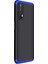 Realme 7 Kılıf Double Dip 360 Protective Siyah Mavi 2
