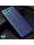 Oppo Reno 4 Lite Kılıf Deri Dokulu Silikon Lacivert 3