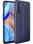 Oppo Reno 4 Pro Kılıf Deri Dokulu Silikon Lacivert 1