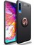 Samsung Galaxy A70 Kılıf Kickstand Ring Holder Siyah Rose 1