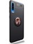Samsung Galaxy A70 Kılıf Kickstand Ring Holder Siyah Rose 2