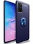 Samsung Galaxy A91 Kılıf Kickstand Ring Holder Lacivert 1