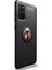Samsung Galaxy A91 Kılıf Kickstand Ring Holder Siyah Rose 2