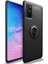 Samsung Galaxy A91 Kılıf Kickstand Ring Holder Siyah 1