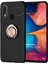 Samsung Galaxy M10s Kılıf Kickstand Ring Holder Siyah Rose 1