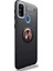 Samsung Galaxy M21 Kılıf Kickstand Ring Holder Siyah Rose 2