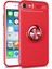 Apple iPhone 7 Kılıf Kickstand Ring Holder Kırmızı 1