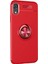 Apple iPhone XR Kılıf Kickstand Ring Holder Kırmızı 2