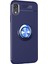 Apple iPhone XR Kılıf Kickstand Ring Holder Lacivert 2