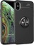 Apple iPhone XS Kılıf Kickstand Ring Holder Siyah 1
