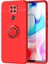 Xiaomi Redmi Note 9 Kılıf Kickstand Ring Holder Kırmızı 1