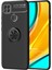 Xiaomi Redmi 9C Kılıf Kickstand Ring Holder Siyah 1