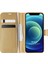 Apple iPhone 12 Kılıf Delux Leather Wallet Gold 1