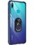 Huawei Y7 Prime 2019 Kılıf Grande Clear Ring Holder Lacivert 2