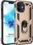 Apple iPhone 12 Kılıf Military Ring Holder Gold 1