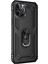 Apple iPhone 12 Pro Max Kılıf Military Ring Holder Siyah 2