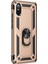 Xiaomi Redmi 9A Kılıf Military Ring Holder Gold 2