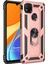 Xiaomi Redmi 9C Kılıf Military Ring Holder Rose Gold 1