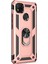 Xiaomi Redmi 9C Kılıf Military Ring Holder Rose Gold 2