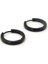 Büyük Boy 20 mm Halka Siyah Çelik Halka Küpe E837 1