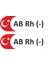 Kan Grubu Sticker 2 Adet - Ab Rh (-) 1