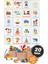 Eğlenceli Büyük Renkli Oyuncak Kutusu Sticker-Organizer Etiket-Renkli Baskılı 20 Parça 2