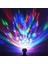 Disko Dönen LED Ampul + Aç - Kapa Fiş Duy Rgb 3W E27 5