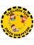 Sosyal Mesafe Sticker Yuvarlak Yapışkanlı Yer Folyosu 25X25 1