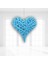 Dekoratif Hasır Kalp, 30 x 25 x 6 cm - Mavi 1