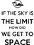 If The Sky Is The Limit How Do We Get To Space Sticker Araba Oto Arma Duvar Sticker Ev Dekoratif Çıkartma 20 x 20 cm Siyah 1
