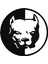 Pitbull Circle Tough Sticker Araba Oto Arma Duvar Sticker Ev Dekoratif Çıkartma 20 x 20 cm Siyah 1