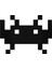Space Invaders Gaming Sticker Araba Oto Arma Duvar Sticker Ev Dekoratif Çıkartma 20 x 20 cm Siyah 1