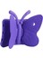 iPad 4 Renkli Kelebek Stantlı Silikon Tablet Kılıfı Mor 1