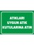 - Atıkları Uygun Atık Kutularına Atın Levhası - Dekote Malzeme 25X35Cm 1