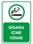 - Sigara İçme Odası Levhası - Dekote Malzeme 25X35Cm 1