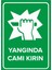 - Yangında Camı Kırın Levhası - Dekote Malzeme 25X35Cm 1