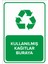 - Kullanılmış Kağıtlar Buraya Levhası - Dekote Malzeme 25X35Cm 1