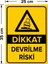 - Dikkat Devrilme Riski Levhası - Dekote Malzeme 25X35Cm 2
