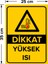 - Dikkat Yüksek Isı Levhası - Dekote Malzeme 25X35Cm 2