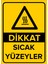 - Dikkat Sıcak Yüzeyler Levhası - Dekote Malzeme 25X35Cm 1