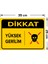 - Dikkat Yüksek Gerilim Levhası - Dekote Malzeme 25X35Cm 2