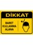 - Dikkat Baret Kullanma Alanı Levhası - Dekote Malzeme 25X35Cm 1