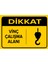 - Dikkat Vinç Çalışma Alanı Levhası - Dekote Malzeme 25X35Cm 1