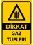 - Dikkat Gaz Tüpleri Levhası - Dekote Malzeme 25X35Cm 1