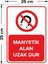 - Manyetik Alan Uzak Dur Levhası - Dekote Malzeme 25X35Cm 2