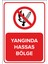 - Yangında Hassas Bölge Levhası - Dekote Malzeme 25X35Cm 1
