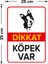 - Dikkat Köpek Var Levhası / Sevimli Boston Terrier - Dekote Malzeme 25X35Cm 2
