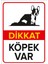 - Dikkat Köpek Var Levhası / Boston Terrier - Dekote Malzeme 25X35Cm 1