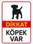 - Dikkat Köpek Var Levhası Minik Golden - Dekote Malzeme 25X35Cm 1
